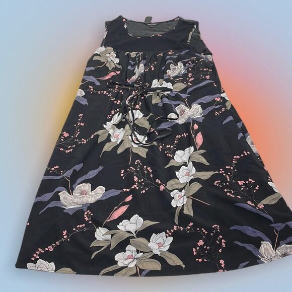STORK & BABE MATERNITY Women’s Small Black Floral Dress - Picture 2 of 6